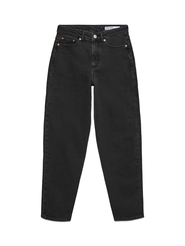 VERO MODA Vmtessa Hr Mom Jeans Ra220 Ga Noos, Dark Grey Denim, 25W x 30L
