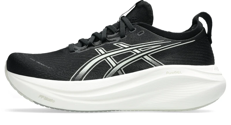 ASICS Women's Gel-Nimbus 27 Running Shoe, Black/Lake Grey, 3 UK