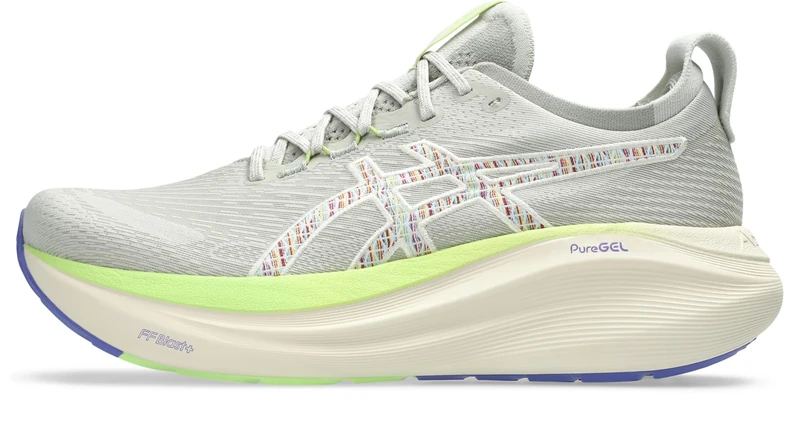 ASICS Men's Gel-Nimbus 27 Running Shoes, Nature Bathing/Lime Green, 8 UK