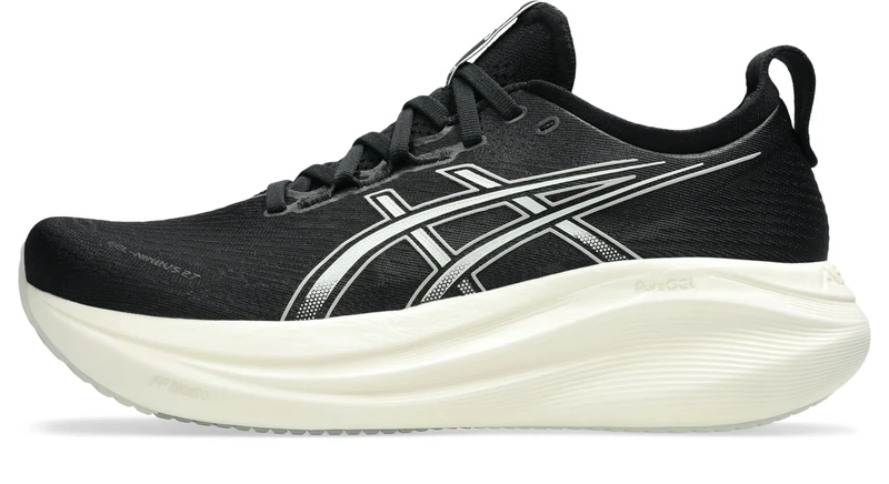 ASICS Men's Gel-Nimbus 27 Running Shoe, Black/Lake Grey, 11 UK