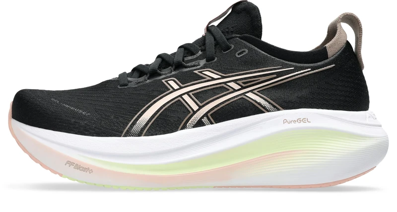 ASICS Women's Gel-Nimbus 27 Sneaker, Black/Breeze, 6.5 UK