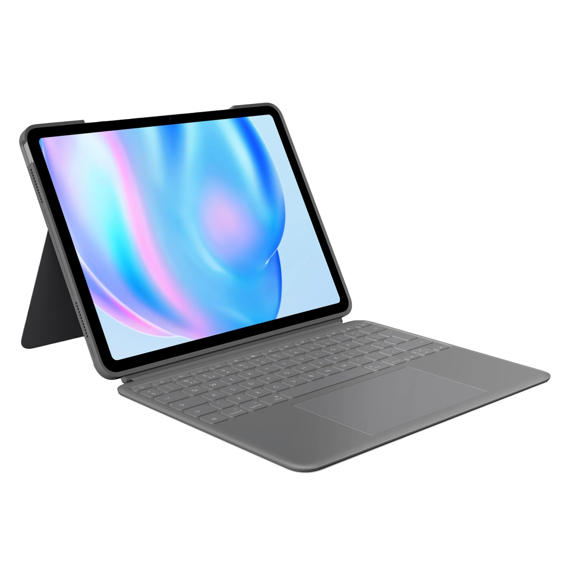 Logitech Combo Touch iPad Air 13-inch (M2 & M3)(2024 & 2025) Keyboard Case - Detachable backlit keyboard with kickstand, comfortable typing, multi-use mode, QWERTY UK English Layout - Grey