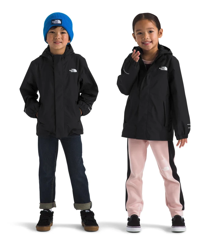 The North Face Kids Zipline Rain Jacket, Tnf Black, 12 Years