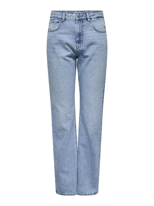 ONLY Female Straight-Fit Jeans ONLBLUSH Medium Waist Straight Cut Jeans, Light Blue (Light Blue Denim), L / 30L