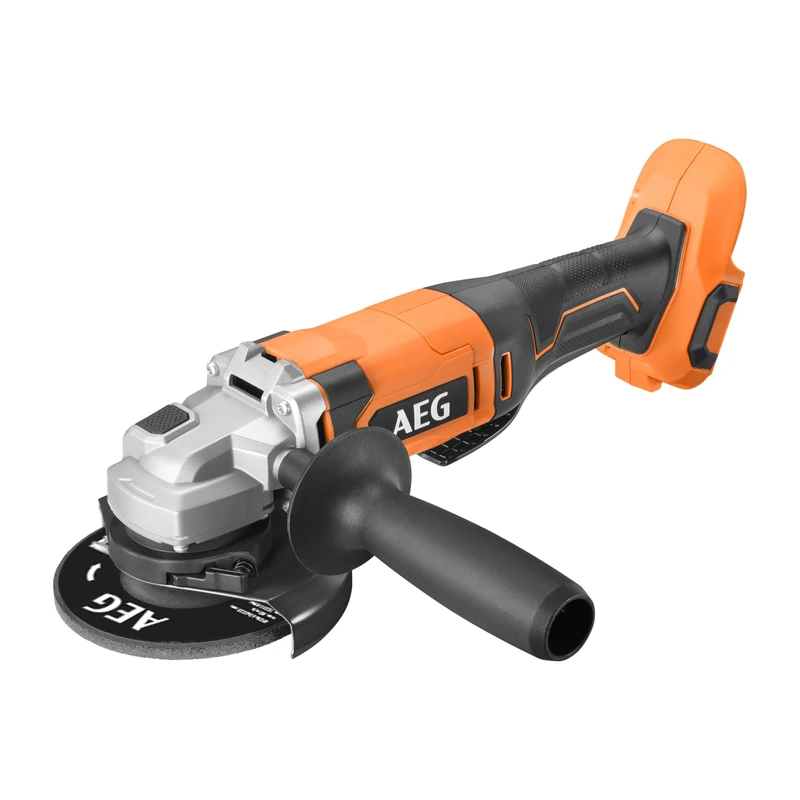 AEG - 125mm Cordless Grinder 18 Volt [PRO18V] - Tool-Free Blade Change - Comes with housing and disc (Without Battery) - BEWS18-125X2-0