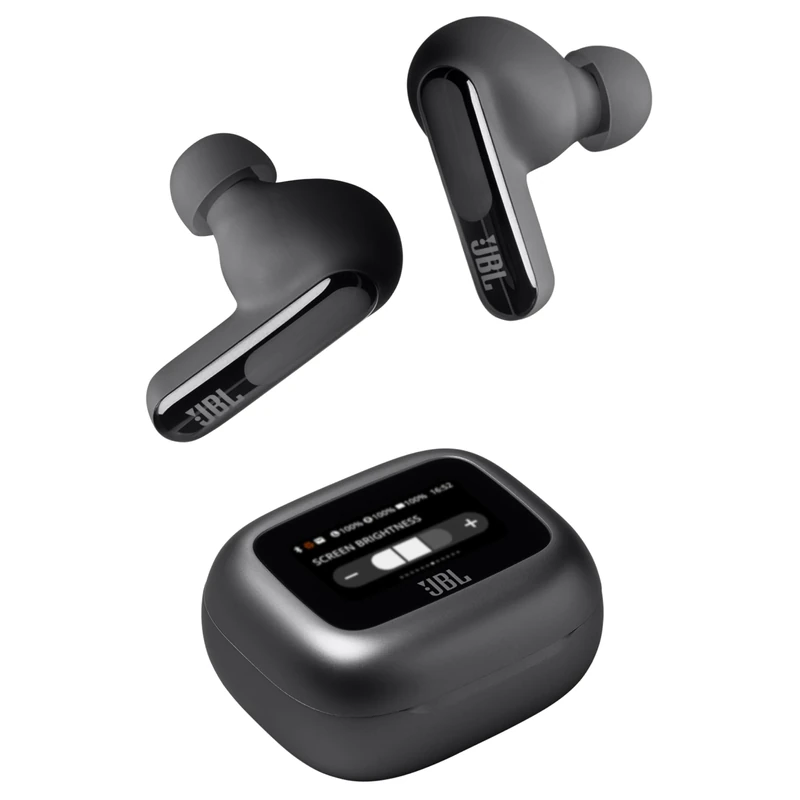 JBL Live Beam 3, Wireless Earbud Headphones with Bluetooth, 48h Battery Life, True Adaptive Noise Cancelling and High-Resolution JBL Signature Sound, IP55 Waterproof, Closed-Back Stick Design, Black