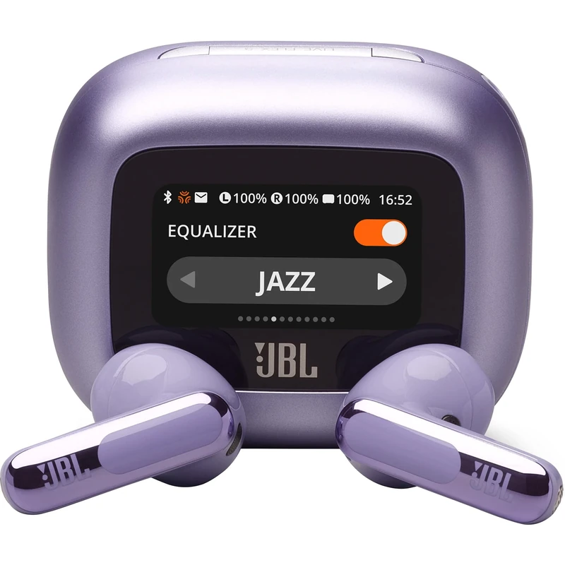 JBL Live Flex 3, Wireless Earbud Headphones with Bluetooth, 50h Battery Life, True Adaptive Noise Cancelling and High-Resolution JBL Signature Sound, IP54 Waterproof, Open-Back Stick Design, Purple