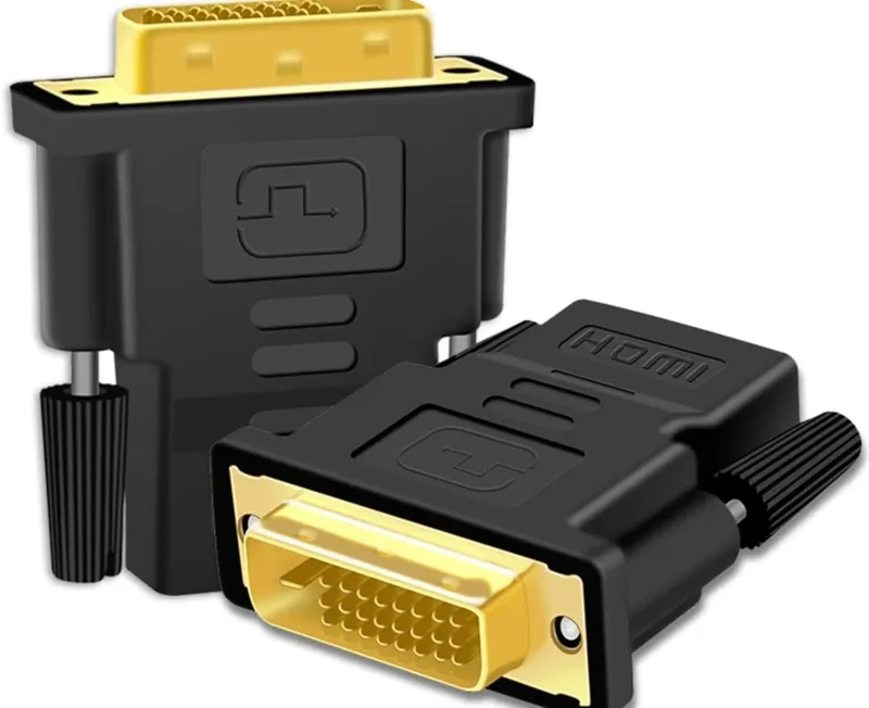 DVI to HDMI Adapter,2pack HDMI Female to DVI (1+24), M/F Converter Adapter, HDMI Port Converter with Gold Plated Connectors