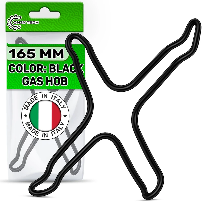Black Enamelled Gas Hob Reducer 165 mm - Gas Reducer is Needed for Small Pots a Portable Camping Stove or a Coffee Makers - Warranty 5 Years - ONIX TECH - Image 1