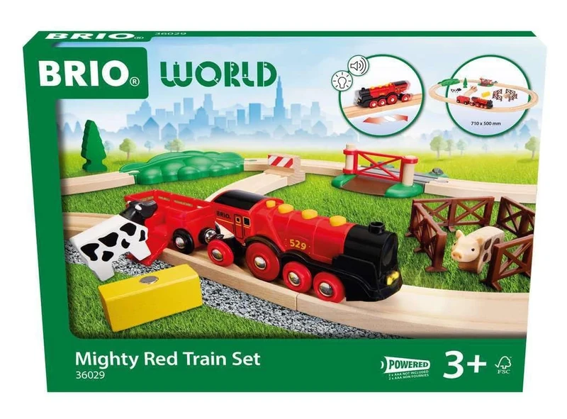 BRIO World 36029 Red Lola Farm Train Set for Children from 3 Years