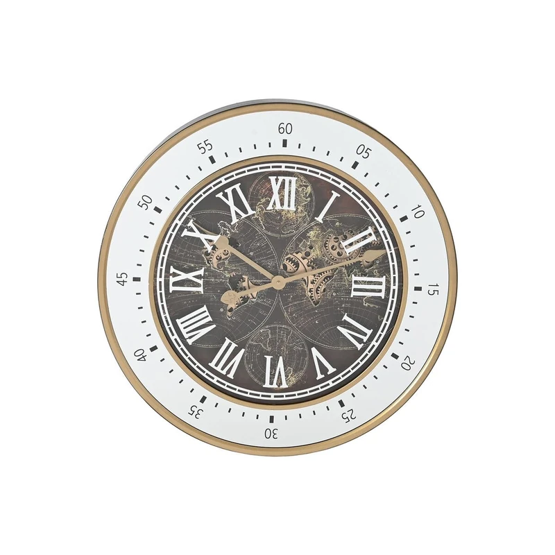 Home ESPRIT Wall Clock Brown Golden Glass Iron 59 x 8.5 x 59 cm - Image 1