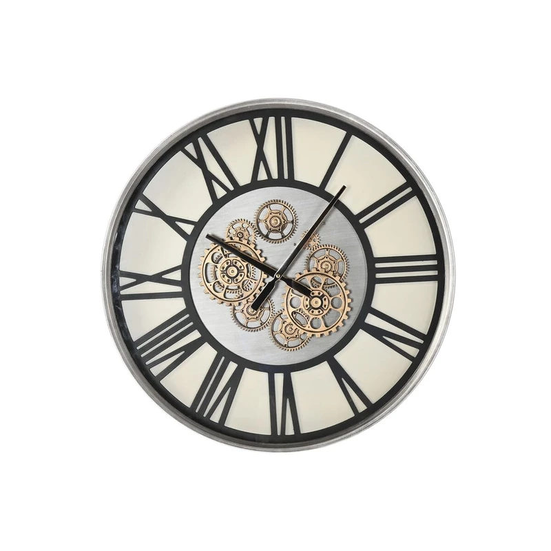 Home ESPRIT Wall Clock Black Metal Glass 60 x 8 x 60 cm