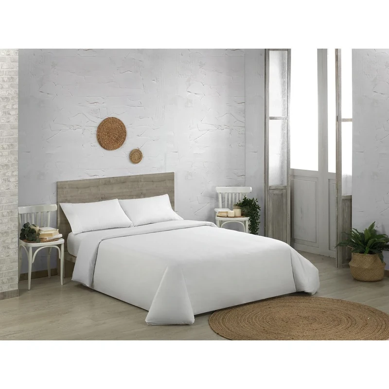 Alexandra House Living QUTUN Duvet Cover Set White 200 Bed 4 Pieces