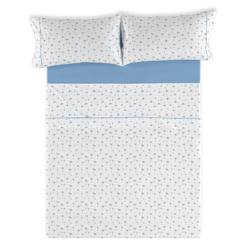 Alexandra House Living Set of sheets Estelia Blue Bed 200 4 Pieces D1602145 - EAN: 8434441070810