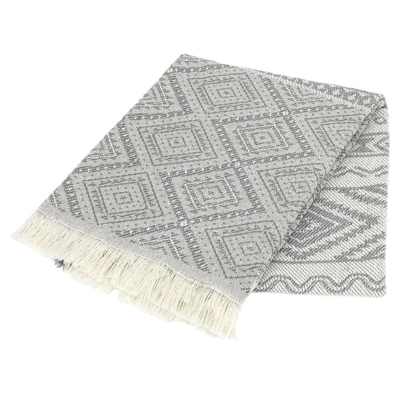 Alexandra House Living Tunis Grey Blanket - 225 x 260 cm