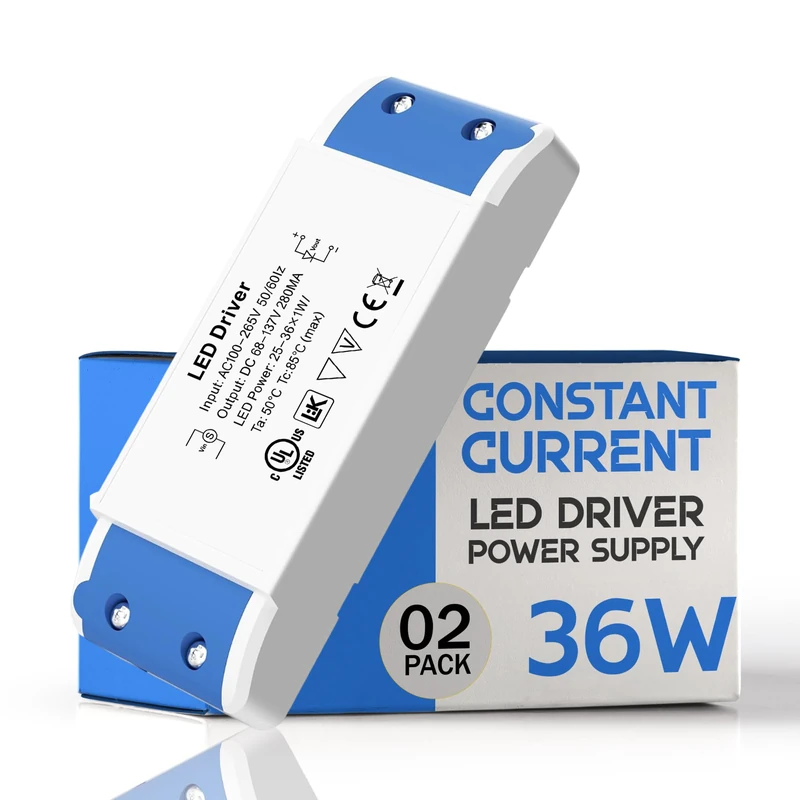 LED Driver 36W 280mA Constant Current Transformer AC100-265V 2 Pack