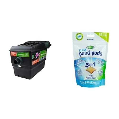 Blagdon 5W Mini-Pond 6-Stage Box Filter 9000 Litre Model + Blagdon Clean Pond Pods (Pack of 12 pods)
