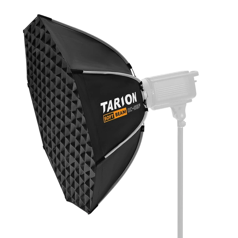 TARION 65cm Quick Release Octagonal Softbox - Foldable Bowens Mount Softbox with Diffusers/Honeycomb Grid/Carrying Bag for Live Streaming, Photography, Videography (Octagonal 65cm)