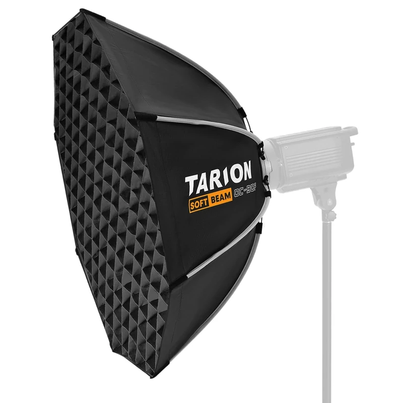 TARION 90cm Quick Release Octagonal Softbox - Foldable Bowens Mount Softbox with Diffusers/Honeycomb Grid/Carrying Bag for Live Streaming, Photography, Videography (Octagonal 90cm)