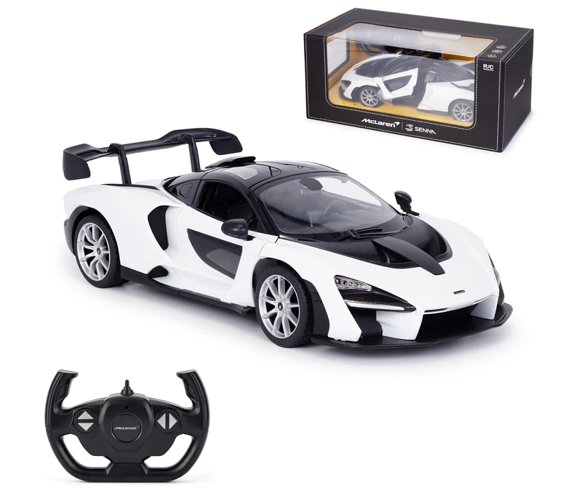RC Car | 1/14 2.4Ghz Scale Mclaren Senna Radio Remote Control R/C Toy Car Model Vehicle for Boys Kids, White