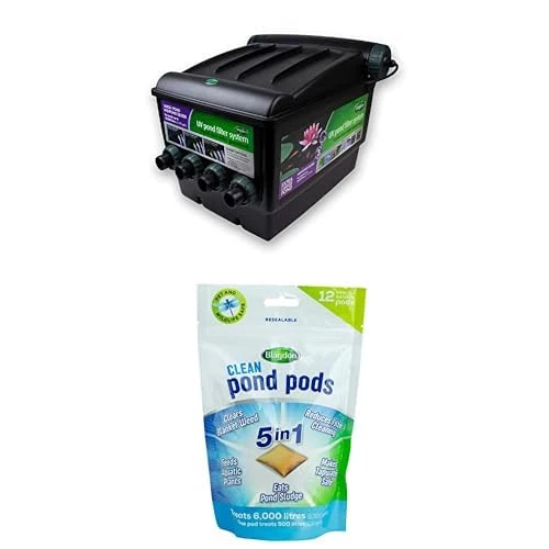 Blagdon Midipond Box Filter System 28,000 Model + Blagdon Clean Pond Pods (pack of 12 pods)