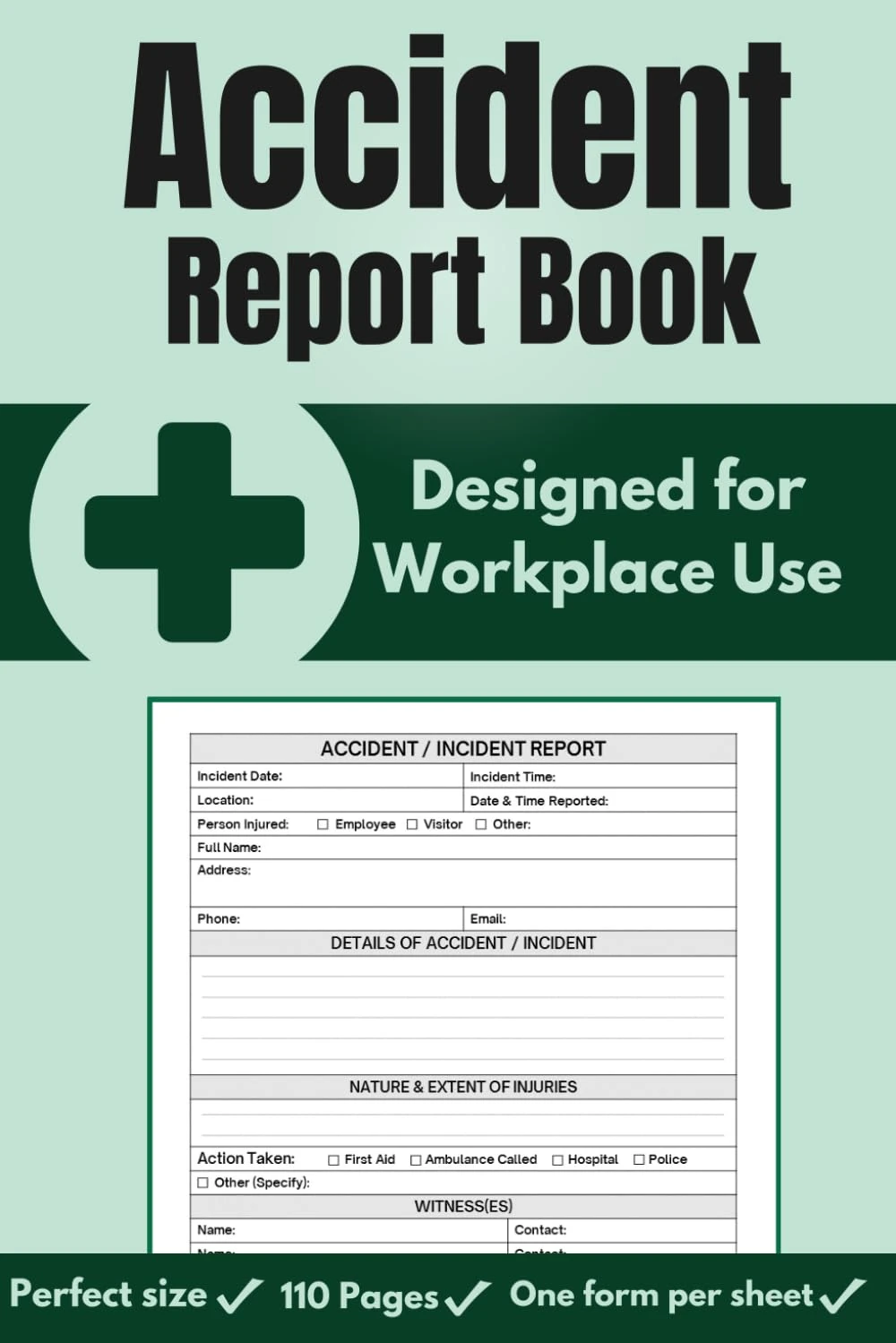 Accident Report Book: HSE & GDPR Compliant Accident & Incident Log Book | Workplace Health & Safety Record Book