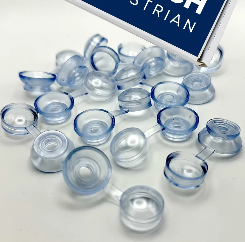 Clear Corrugated Roofing Plastic Screw Cover Strap Caps (50 Pack) - Image 1