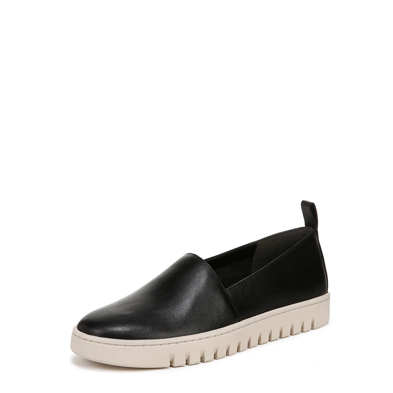 Vionic Women's Loafers & Moccasins - Uptown A-Line, Black Leather, UK 3, Wide Fit