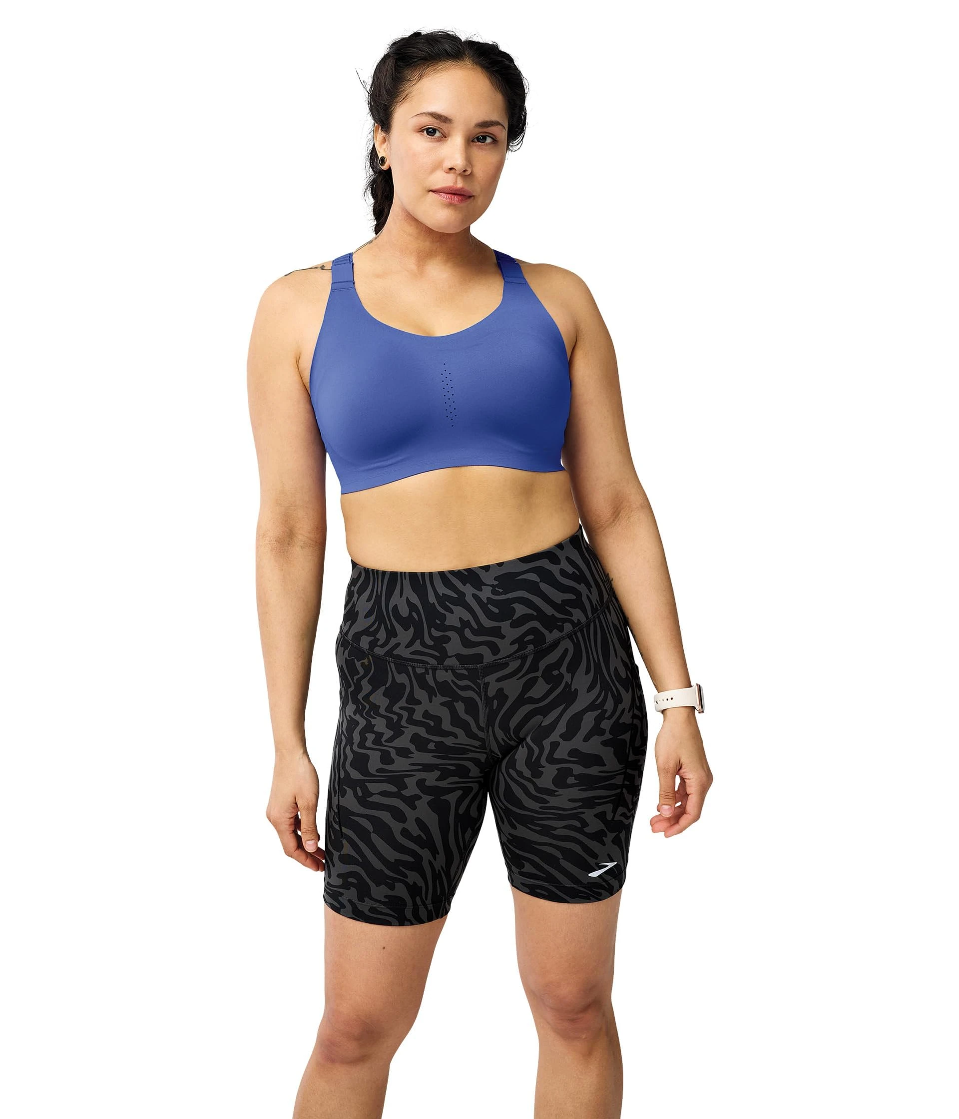 Brooks Women's Racerback 2.0 Sports Bra for High Impact Running, Workouts & Sports with Maximum Support, Bluebell, 36B