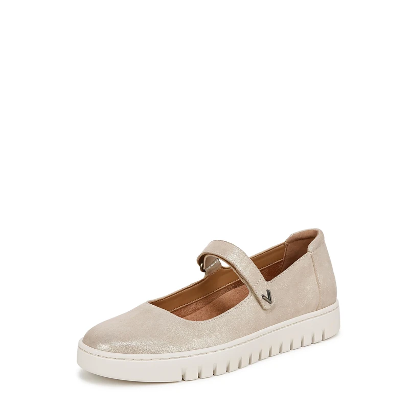 Vionic Women's Mary Janes - Uptown Maryjane, Gold Suede, UK 4.5, Medium Fit