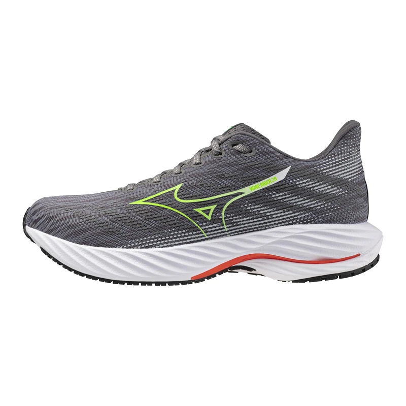 Mizuno Men's Wave Rider 28 Running Shoe, Tradewinds-Green Gecko, 9.5