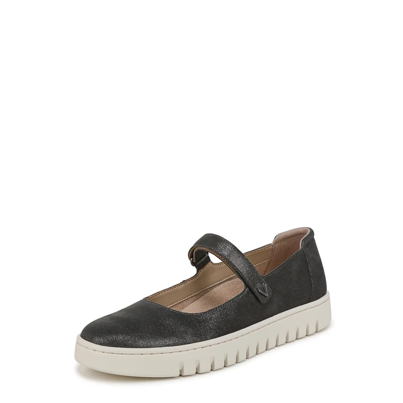 Vionic Women's Mary Janes - Uptown Maryjane, Silver Suede, UK 5, Medium Fit