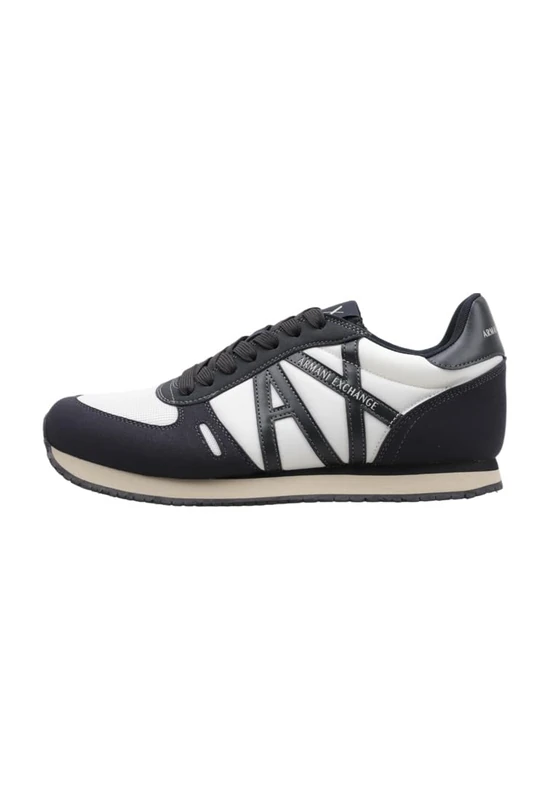 Armani Exchange Men's Rio Side Logo Trainers, D Navy J Set Off Wht, 7 UK