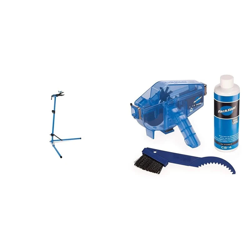 Park Tool PCS-9.3 - Home Mechanic Repair Stand, One Size,Blue & CG-2.4 - Chaingang Cleaning System,Blue