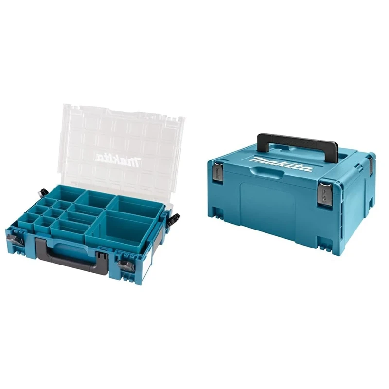 Makita 191X80-2 Clear Lid Makpac with Inserts & 821551-8 Makpac Connector Case Type 3