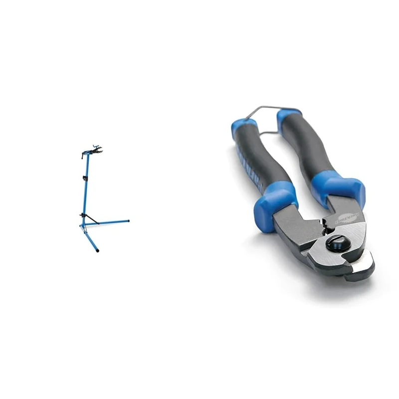 Park Tool PCS-9.3 - Home Mechanic Repair Stand, One Size,Blue & CN-10 Pro Cable and Housing Cutter Tool