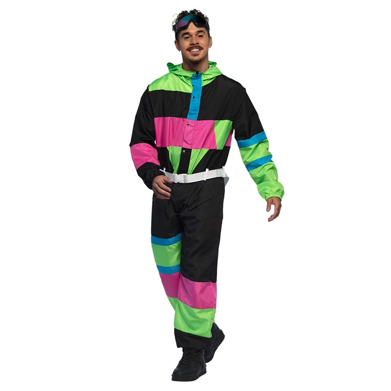 Boland - Men's Ski Suit Fancy Dress Costume for Theme Party, Halloween or Carnival, 80s Fancy Dress
