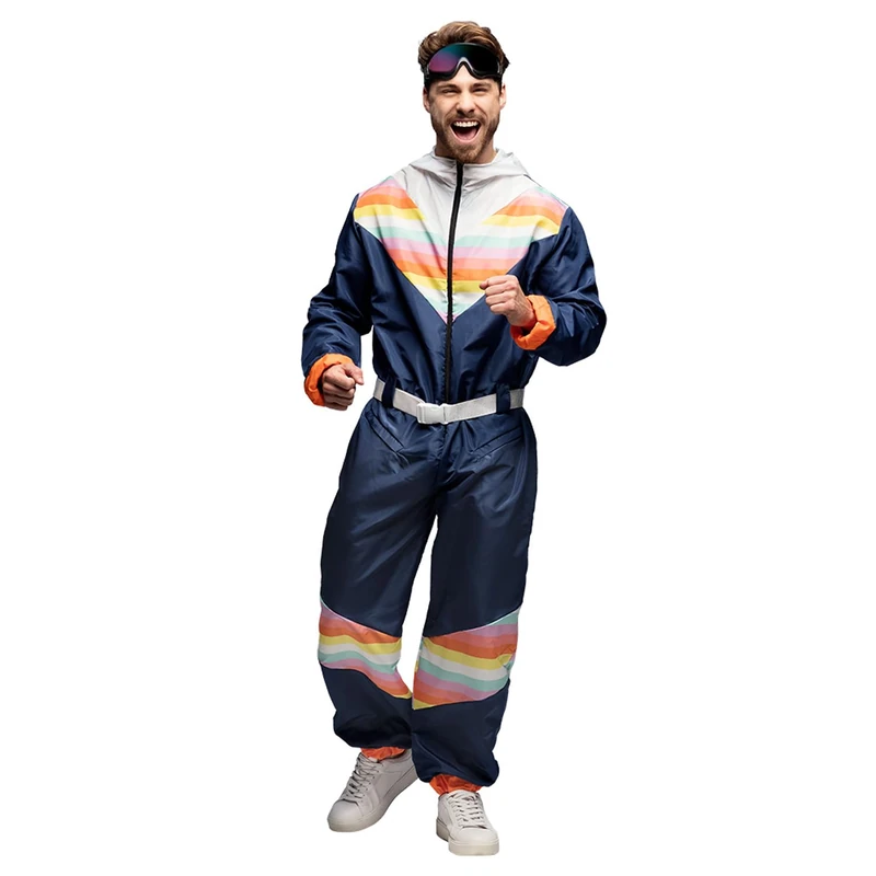 Boland - Men's Ski Suit Fancy Dress Costume for Theme Party, Halloween or Carnival, 80s Fancy Dress