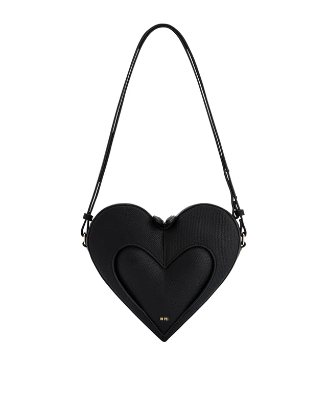 JW PEI Women's Francisca Heart Shaped Crossbody Bag - Black