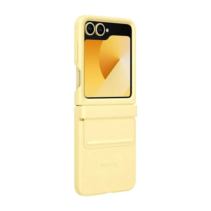 Samsung Galaxy Official Faux Leather Kindsuit Case for Galaxy Z Flip6, Yellow
