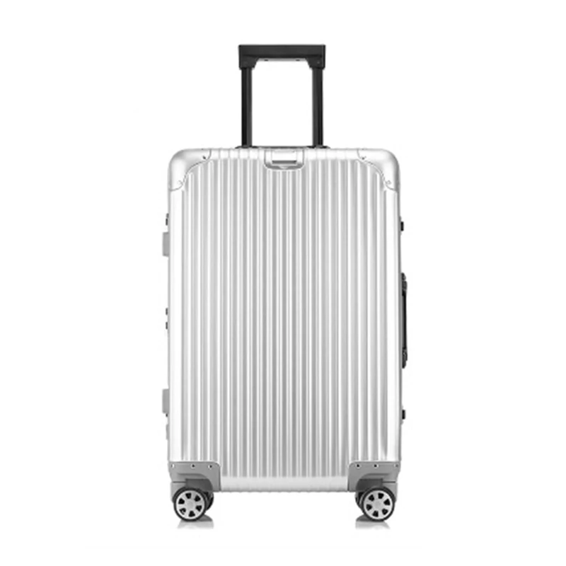 Suitcase All Aluminum Magnesium Alloy Trolley Case Aluminum Alloy Suitcase Metal Suitcase Portable Suitcase Travel Suitcase Large Suitcase (Color : F, Taille Unique : 30inch)