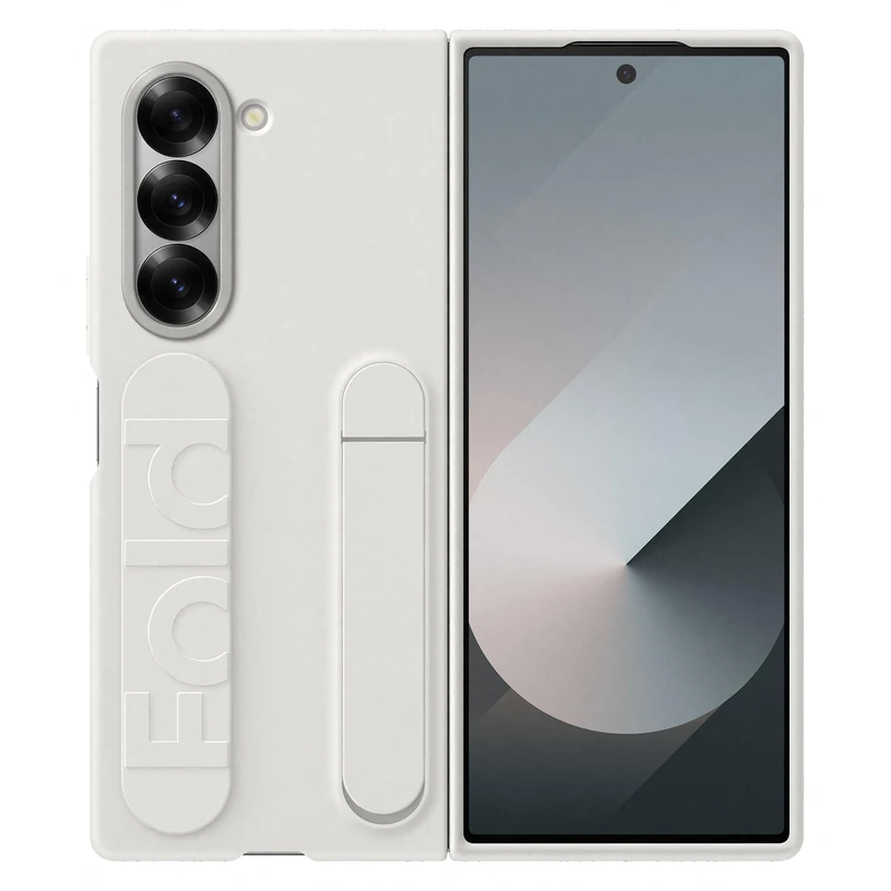 Samsung Galaxy Official Silicone Grip Case with Stand for Galaxy Z Fold6, White