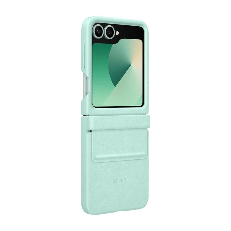 Samsung Galaxy Official Faux Leather Kindsuit Case for Galaxy Z Flip6, Mint