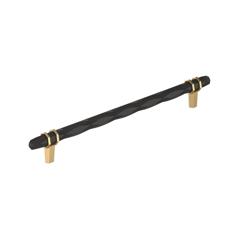 Amerock London 10-1/16 inch (256mm) Center-to-Center Black Bronze/Champagne Bronze Cabinet Pull, BP36664BBRCZ