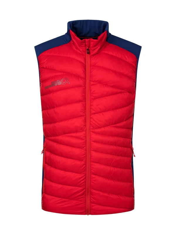 Rock Experience Men's Lancelot Hybrid Man Vest Jacket, 0755 High Risk Red + 2265 Navy Peony, L