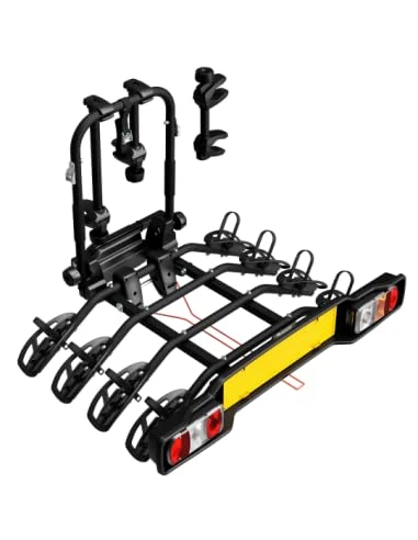 PERUZZO Parma 4 Bike Rack for Towing Hook Universal Tilting Black