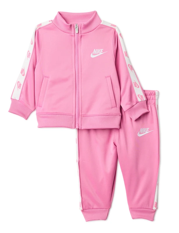 Nike Kids Full Zip With Logo Tap Set, Magic Flamingo, 24 Months