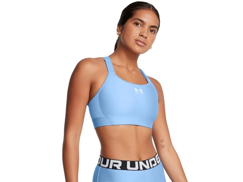 Under Armour Women's HeatGear High Support Bra, Horizon Blue / / White, XS