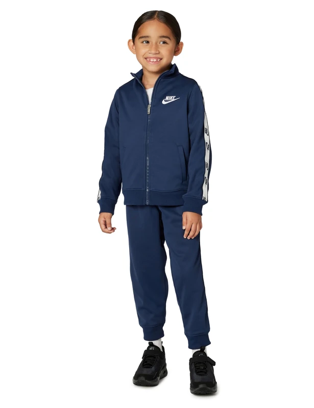 Nike Kids Full Zip With Logo Tap Set, Midnight Navy, 5/6 Years