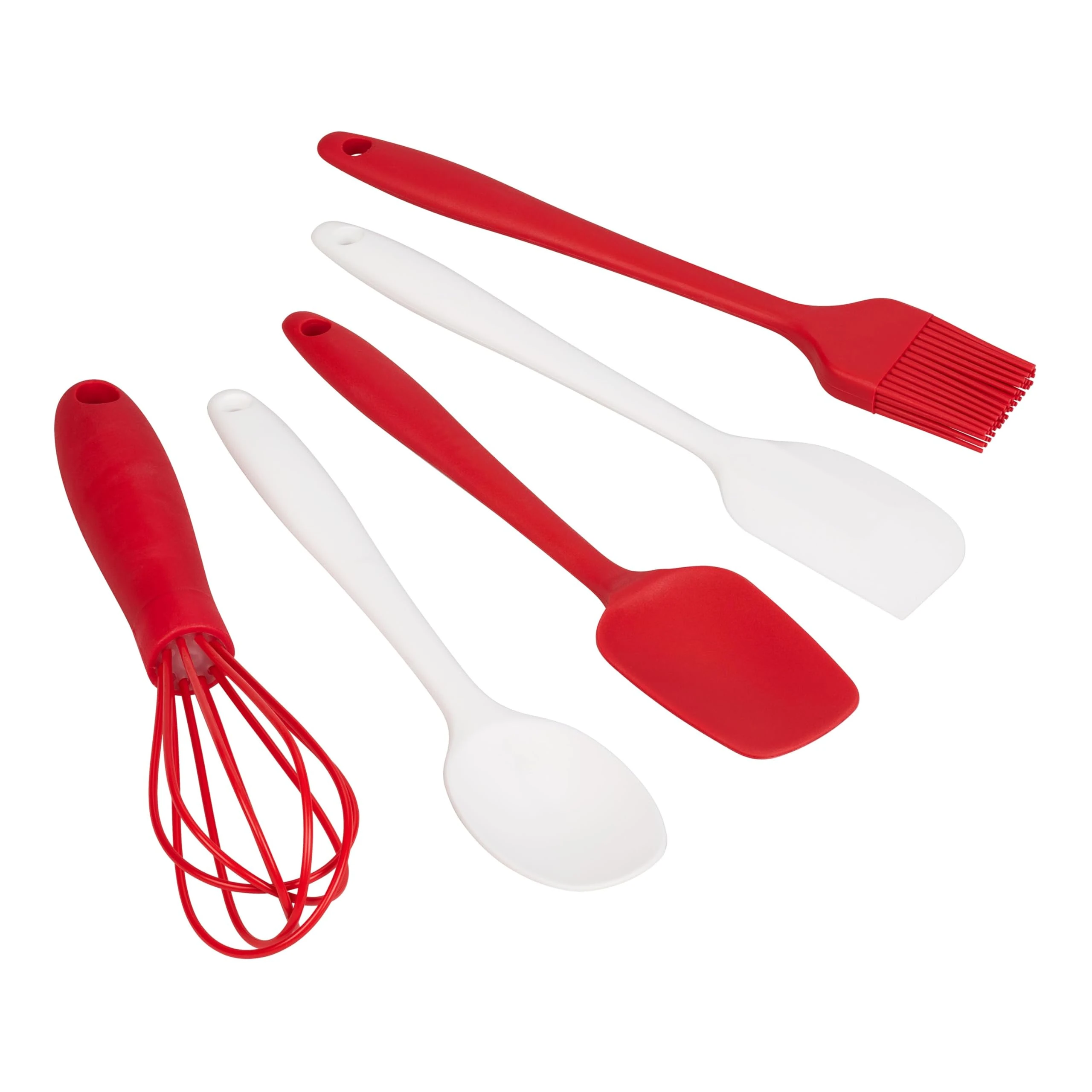 Tala Christmas Mini Kitchen Tool Set, Perfect for Festive Family Baking, Includes Essential Collection of Silicone Tools Including Whisk, Turner, Spatula and Pastry Brush, Dishwasher Safe